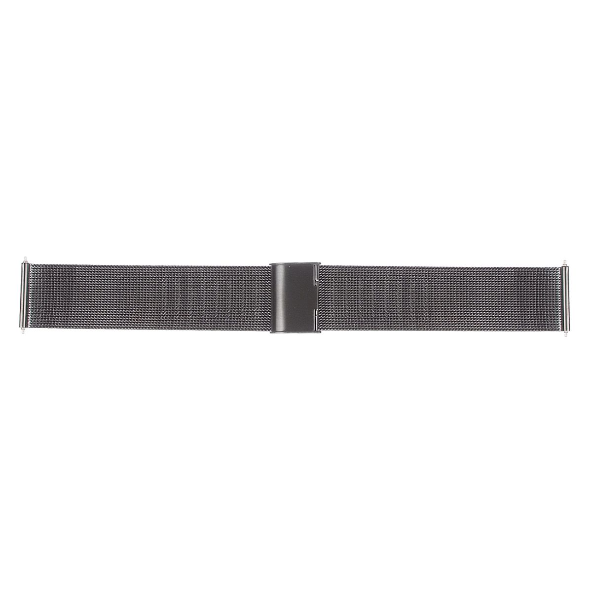 Horlogeband edelstaal 20mm zwart fijn milanees easy clic 